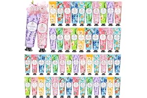 FONTOEN 60 Set Crema Mani, Mini Crema Mani Regalo Profondamente Idratanti Ammorbidire Naturale per Mani e Piedi Molto Secchi, Set Regalo Crema di Natale Donne