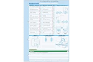 THE WORCESTERSHIRE STATIONERY COMPANY HGV Defect Inspection/Report Book, (2 Part (Duplicate) Pack of 5