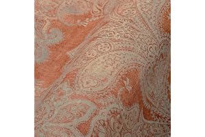 Livingwalls Resestilar fibertapet – vintage tapet i orange och turkos – orientalisk väggtapet för olika rum i 10,05 m x 0,53
