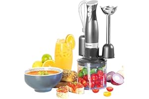 Salter EK2827COSVDEEU10 Cosmos Reczny blender i mikser 3 w 1, miksowanie, ubijanie i siekanie, 350 W, lekki robot kuchenny, pojemnik 500 ml, 2 predkosci, przenosny mikser/blender do koktajli i sosów