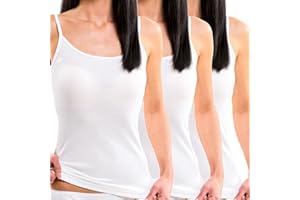 HERMKO 1560 3er Pack Damen Träger Top - 100% Bio-Baumwolle, Unterhemd in Feinripp-Qualität - Weich, Strapazierfähig & Vielseitig für jeden Look