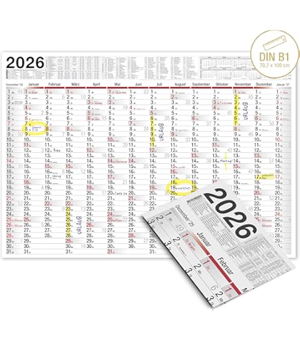 UNITURE Wall Calendar 2026 XXL Large Year Planner and