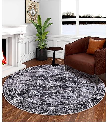 Tappeto Rotondo Lavabile - Pile Coral, Diametro 80cm, Antiscivolo, Per Soggiorno, Camera E Ingresso - Foto 2