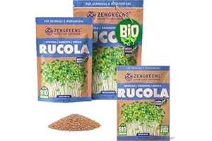 ZenGreens® - Semi di rucola biologico - Scegli tra 10g, 200g e 500g - Germogli di rucola - Germinazione superiore al 97% - Microgreens
