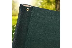 PRO-TEC GARDEN PRODUCTS Pro-Tec 220gsm Privacy Netting Garden Screening Balcony Screen Fence Nett Windbreak Fencing 95% Shade Net Green 2m x 50m FREE 10 Bungees 200 Zip Ties Included