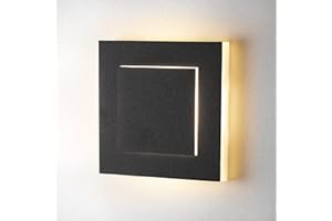 ‎LAMBADO lambado® Premium LED Wandeinbauleuchte für Schalterdose - Treppenbeleuchtung 230V in schwarz für Innen - 1.5W ColorSwitch 3D Lichteffekt für Ambiente & Sicherheit im Dunkeln
