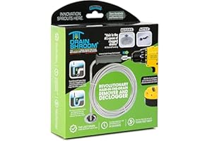 DrainShroom Revolutionary Tub and Sink Snake Auger Clog Remover for Bathroom Drains