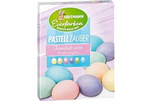 Heitmann Eierfarben - Magie pastel – 6 couleurs d'œufs liquides 1018468 30 ml