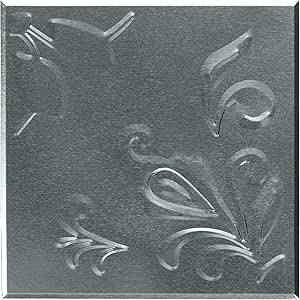 DEKO-KLEBEFOLIE, SELBSTKLEBEND, SILBER GEPRÄGT, BLECH, FLIESEN, 15.24 x