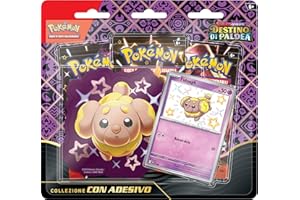 Collezione con adesivo (Fidough) dell’espansione Scarlatto e Violetto - Destino di Paldea del GCC Pokémon (una carta promozionale olografica e tre buste di espansione), edizione in italiano