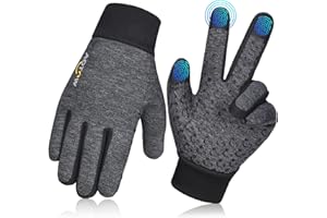 AOTOW Gants d'hiver à écran Tactile pour Enfants: Gants Thermiques pour Garçons Et Filles Moufles De Cyclisme Coupe-Vent 4-12 Ans Enfants (Camouflage & Bleu & Gris)