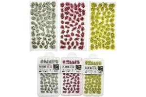Cayway 159 PCS Modèle Arbres Gazon Lichen pour Feuillage, Touffe D'herbe Statique Herbe Artificielle Modèle, Artificielles Mousse pour Le Chemin de Fer de Paysage de Train