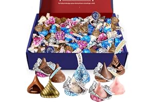 Broadway Candy 900g Blissful Kisses Hamper - American Sweets Gift Box - Chocolates Minis Hamper - An Assortment of Kisses for Kids, Adults, Birthday, Valentine, Special Occasion