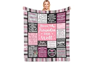 YESTUTI Beste Freundin Geschenke Weihnachten, Geschenk Beste Freundin Geburtstag, Bestie Freundschaft Geschenke, Freundinnen Geschenkideen Geschenk, Geburtstagsgeschenk für Frauen Frau, Decke 150x130CM