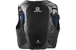 Salomon Adv Hydra 8 Unisexe Gilet d'Hydratation avec 2 Bouteilles Souples (500ml), Running, Course à Pied, Randonnée et Marche