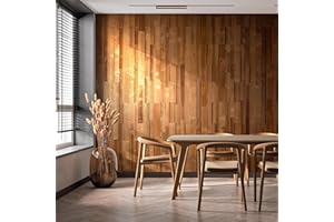 Wooden Wall Design Okładzina ścienna z drewna termicznego, panele ścienne 3D, strukturalne drewno termiczne, okładzina drewniana, ściana drewniana, wzór ścienny, model Thermo (1 m2)