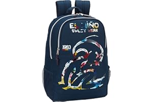 Safta Mochila Escolar El Niño "Splash" Oficial 320x160x440mm, Azul Marino