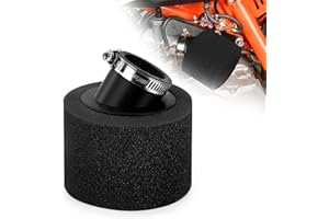 Tunejoy Filtre à Air de Moto Double Mousse Sponge de 35mm Bouche Biseau pour 50CC 70CC 90CC 110CC 125CC 150CC ATV Dirt Vélo de Saleté Moto Kart Quad Scooter Noir