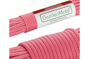 GardenMate Paracord 550 Corda di Nylon per Uso Esterno – Disponibile in DIVERSI COLORI – Lunghezza 31 m Spessore 4 mm – Corda Kernmantel Composta da 7 Fili di Nylon Resistente agli Strappi