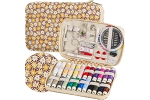 BOBODE Printing Sewing Sets Floral Pattern Sewing Kit with 130 PCS Sewing Accessories, Professional Travel Sewing Set for Adults,Emergency Home Use