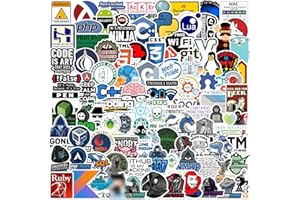 DIWSO 100 Pezzi di Adesivi Hacker+Programmatore per Laptop, Skateboard, Borraccia, Bicicletta, Album di Ritagli, Computer, Adesivi Impermeabili per Adolescenti, Ragazzi, Ragazze, Bambini