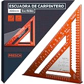Presch Carpenter Square 300 mm - Innovative erasable note surface - High-precision milled aluminium for permanently accurate