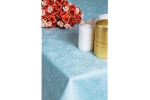 ESSE HOME - Confestyl –Tovaglia con tovaglioli - Rettangolare x 6 Persone - Fiandra Jacquard Puro Cotone – Prodotto Artigianale - Iris 598 (150x180, Servizio Verde)