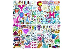 AIRNOGO Aesthetic Stickers 200 Pcs VSCO Preppy Cute Sticker Pack, Waterproof Vinyl Stickers, Stickers for Laptop Phone Macbook Scooter Scrapbook Journal Skateboard Cup Suitcase Guitar Mug Planner Book etc