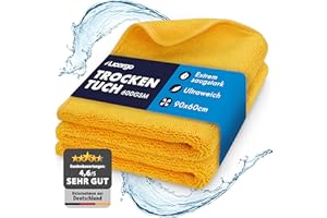 ‎LICARGO LICARGO® Auto Trockentuch XXL 90x60cm - super saugstark, schonend weich & fusselfrei - extra großes Mikrofasertuch Tuch zum Trocknen, Auto Handtuch - Premium Trockentuch groß 90x60cm