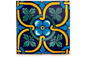 TUMIA LAC Azulejos Mexicanos Artesanales de Talavera de 10.5cm – Pack de 10