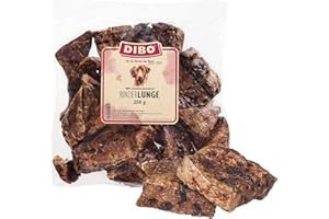DIBO Sac de poumon de bœuf de 250 g, Petite collation Naturelle ou friandise à mâcher, Nourriture pour Chien, Article à mâcher de qualité sans Produits Chimiques DIBO