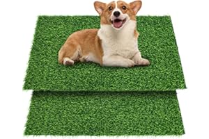 GATPHY Inodoro para perros, hierba, 2 unidades, 50 x 80 cm, suave, duradero, césped artificial, exterior, para entrenamiento de perros, apartamento, casa, balcón, perros grandes y pequeños