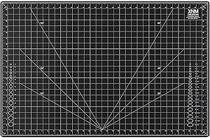 XNM Creations Premium Self Healing Cutting Mat - 24 Inches by 36 inches - A1-3 Layer Quality PVC Construction - Dual Sided, Imperial and Metric Grid Lines - Perfect for Cutting, Sewing, and Crafts…