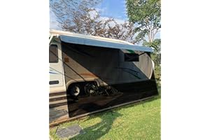 Ezcasch Pannello anteriore per tenda da sole, 85% View Blocker parasole per roulotte, camper, roulotte, 2,13 (H) x 3,7 m (W)