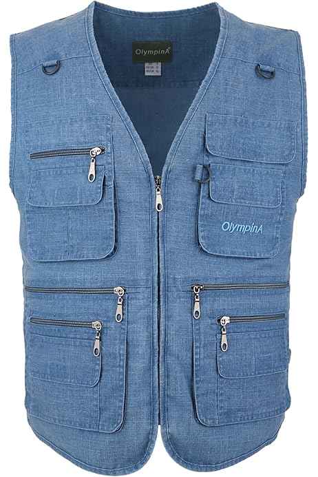 Gilet De Pêche Multi-Poches En Maille Pour Homme - Sans Manches, Respirant Et Léger - Idéal Camping, Randonnée, Voyage, Photo