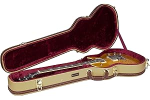 Crossrock Étui en Bois pour Guitares électriques Les Paul, Vinyle Tweed (CRW620LTW)