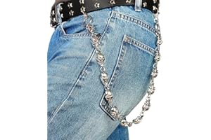 Milakoo Punk Pants Chain Jeans Link Hip Hop Gothic Chain Belt Multi Layer Pants Chain Wallet Chain para Hombres Mujeres