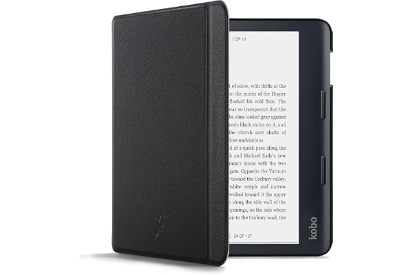 Forefront Cases Étui pour Kobo Sage (Modèle: 2021) - Mince et Léger, Fonction Automatique Veille/Réveil Intelligente Étui, Coque (Housse) de Protection pour Kobo Sage - Noir