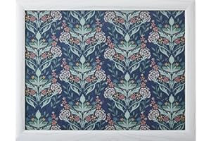 Creative Tops Floral Print Lap Tablett mit Kissen, Sitzsack gepolstert, tragbarer Lap Desk, Schreibtisch Laptop Tablett 44cm x 34cm x 6cm