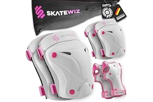 SKATEWIZ Zestawy Ochronne Rolki - Ochraniacz na deskorolkę dla nastolatków z nieskończonym rzepem - Ochraniacz na łokieć dla dzieci i dorosłych - ochrona przed nałożeniem