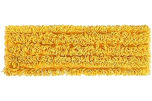 TTS Cleaning 0Gg00745MG Microriccio Ricambio Microfibra, con Velcro, 40 cm, Filo Continuo, Giallo