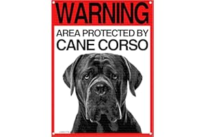 Lovelytiles Cane Corso Targa ATTENTI al Cane Cartello Warning Area Protected BY