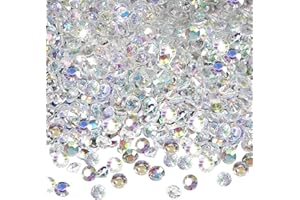 TOAOB THE ONE AND ONLY BABY TOAOB 5000pcs 4.5mm Wedding Table Scatter Crystals AB Color Decorative Acrylic Diamonds Confetti Crystals for Vase Filler Wedding Table Shower Decorations