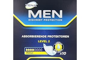 Tena men Niveau 2 Lot de 10 protections pour fuites urinaires légères à moyennes