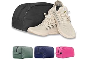 NORTH SKIN Sports Shoe Bag Water Resistant Gym Kit Fitness Organiser with Inner Pocket Travel Hiking Dust Proof Portable Plain Boot Bag Storage for Football Rugby Cricket Golf ((Black))