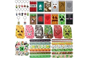 HYZMSZA Videospiel Party Mitgebsel, 98 Pcs Kindergeburtstag Gastgeschenke mit Spiel Armbänder Schlüsselanhänger Geschenktüten Aufkleber, Gamer Theme Party Zubehör, Pixel Party Mitgebsel Kinder