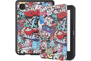 Vakarey per Kobo Clara 2e Cover, Ultra Sottile Antiurto Sleep Cover,Graffiti