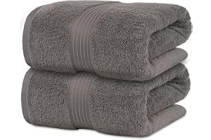 Bliss Casa - Jumbo Bath Sheet (2 Pack, 90x180 cm) - 600 GSM Large Bath Towel - 100% Combed Cotton Highly Absorbent and Quick Dry Extra Large Bath Towel - Super Soft Hotel Quality Towel