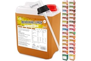 C.P.SPORTS C.P. Sports 5 Liter Getränke Sirup Getränkekonzentrat für ca. 400 Liter Fertiggetränk Vitamine Quellwasser Sportgetränk Konzentrat versch. Sorten inkl. DOSIERSPENDER mit L-Carnitin (Mandarine-Lemon)