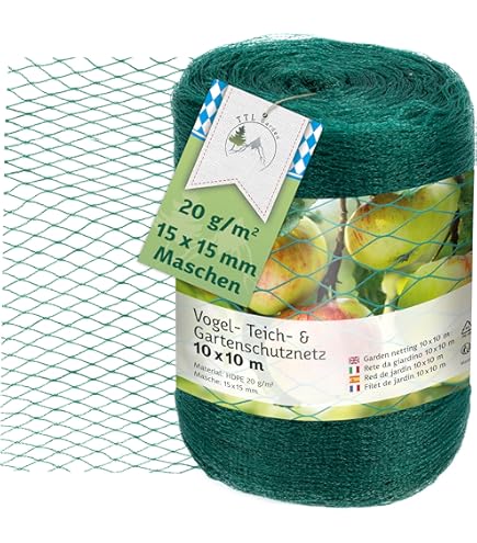 VT 148040 afdeknet voor de vijver, 2 x 3 m, 6 grondpennen, covernet, zwart